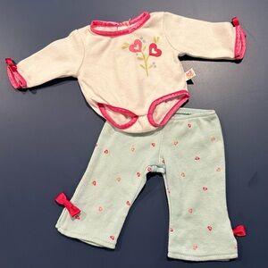 American Girl Bitty Baby long sleep bodysuit & pants